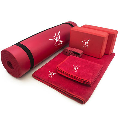 6 em 1 não ioga grossa Mat Towels Yoga Strap do deslizamento de Mat Set NBR da ioga do deslizamento não
