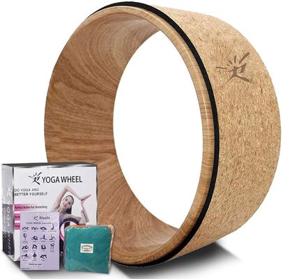 Equipamento de madeira amigável feito sob encomenda Cork Yoga Wheel Manufacturor da aptidão de ECO