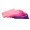 As cores cor-de-rosa exercitam faixas do exercício de resistência do estiramento do látex com Carry Bag