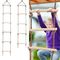 Escada de corda de madeira dos multi esportes dos degraus para o jogo de escalada da atividade das crianças