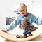 Placa Curvy da aptidão de madeira Multifunction de madeira natural feita sob encomenda de Montessori das crianças do balancim